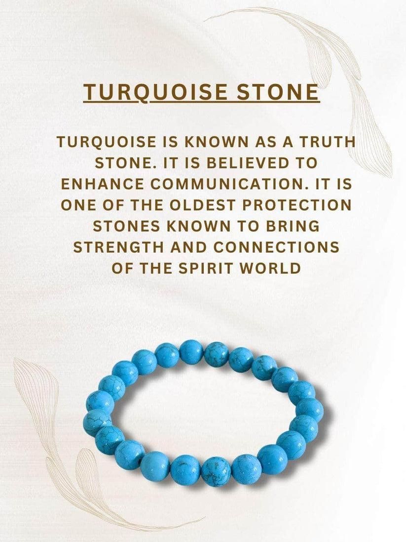 Firoza (Turquoise) Stone-Beads Bracelet